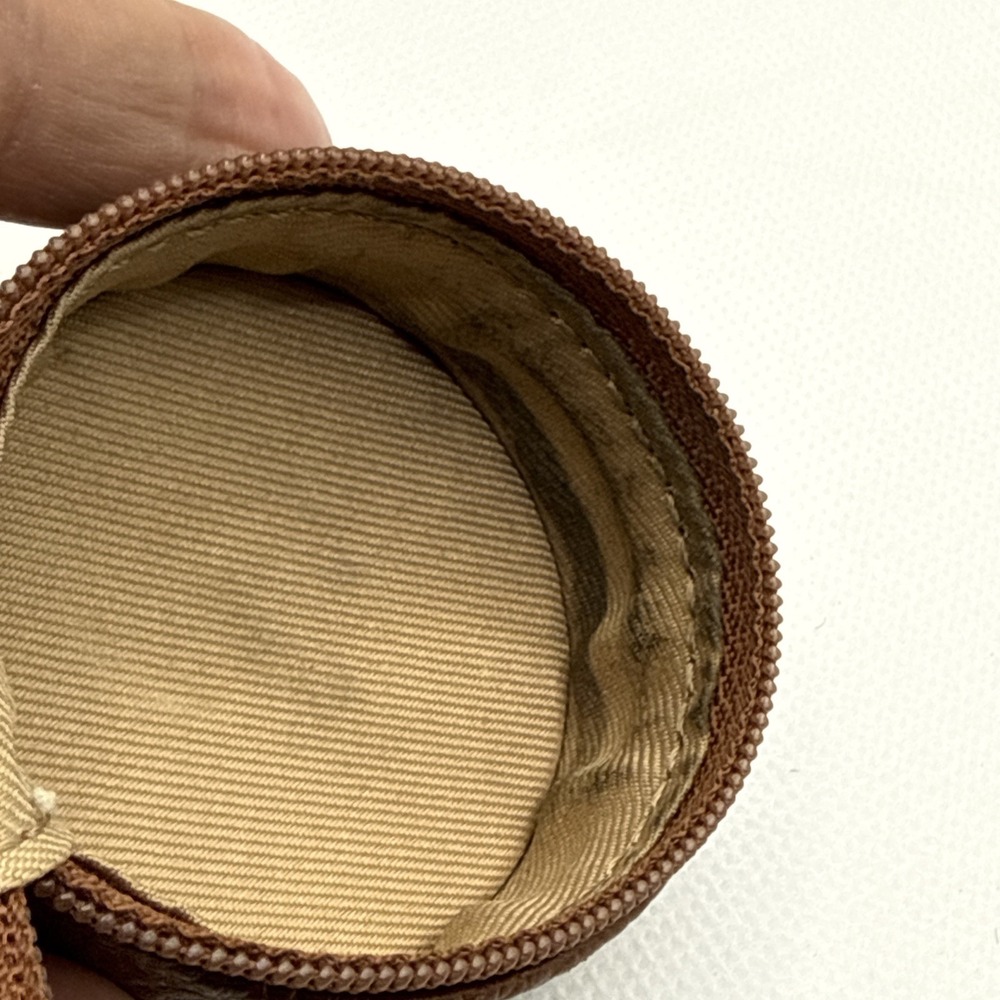 Levenger Zip-n-Store Earbud Accessory Holder Nutmeg Leather Box Issues - Picture 10 of 12
